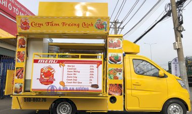 Hô biến chiếc xe cũ với thiết kế hoán cải thùng xe bán hàng lưu động