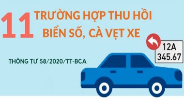 11 trường hợp chủ xe bị thu hồi cà vẹt, biển số