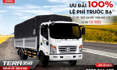 Gia hạn chương trình khuyến mãi 50% LPTB xe Tera 350, Ngôi sao mới nhất phân khúc 3T5