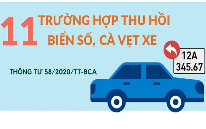 11 trường hợp chủ xe bị thu hồi cà vẹt, biển số