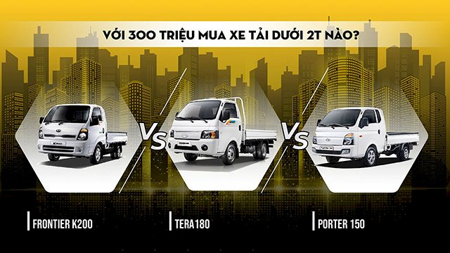 Lựa chọn nào trong phân khúc xe tải nhẹ dưới 2 tấn?