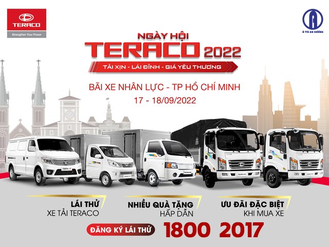 DAEHAN MOTORS TRIỂN KHAI SỰ KIỆN “NGÀY HỘI TERACO 2022” TẠI TP. HỒ CHÍ MINH TỪ NGÀY 17-18/9/20222