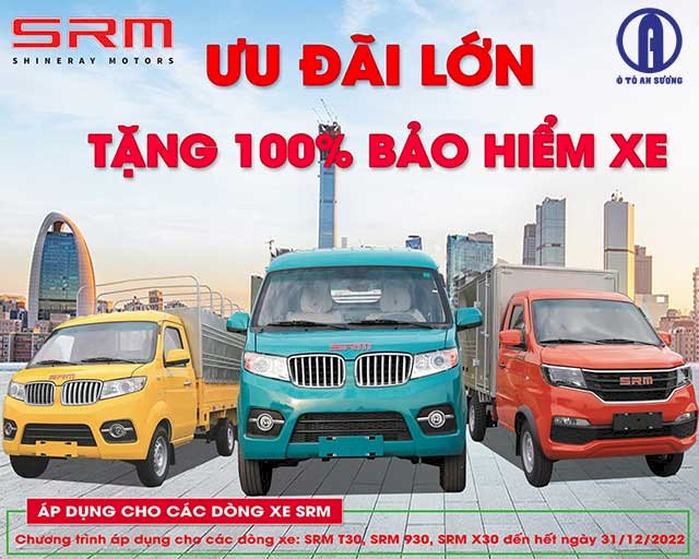MUA XE SRM – TẶNG 100% BẢO HIỂM XE